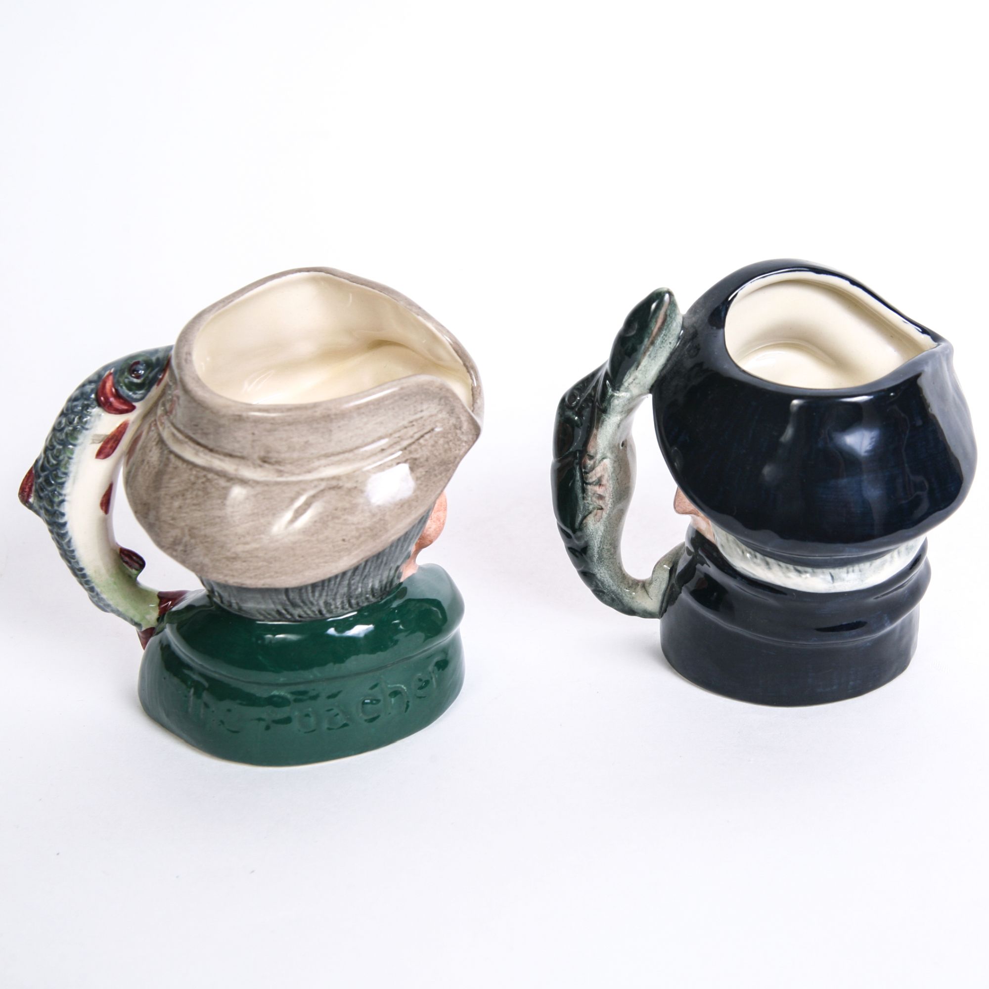 Royal Doulton "Lobster Man" D.6620 and "The Poacher" D.6464 Toby Mugs