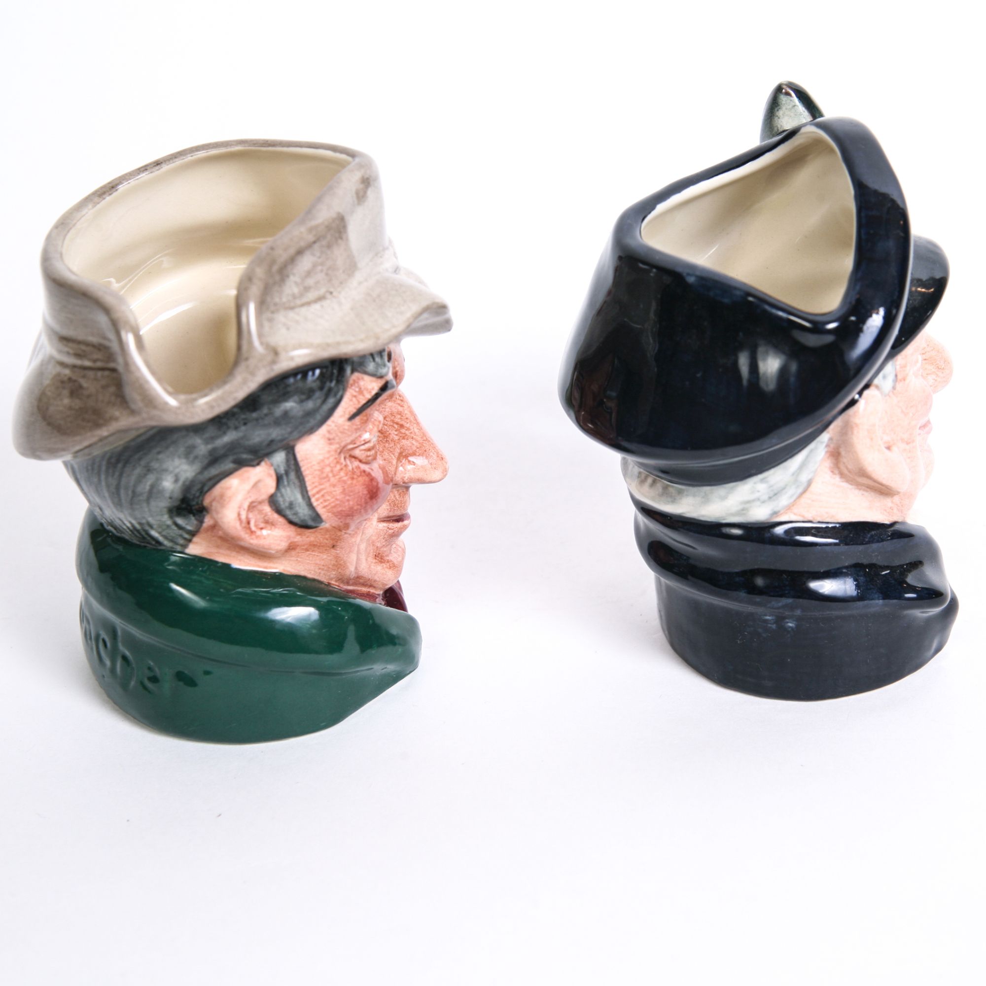 Royal Doulton "Lobster Man" D.6620 and "The Poacher" D.6464 Toby Mugs