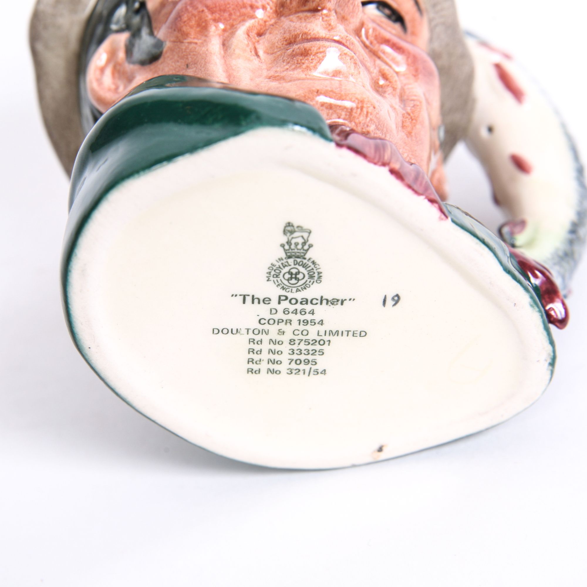 Royal Doulton "Lobster Man" D.6620 and "The Poacher" D.6464 Toby Mugs