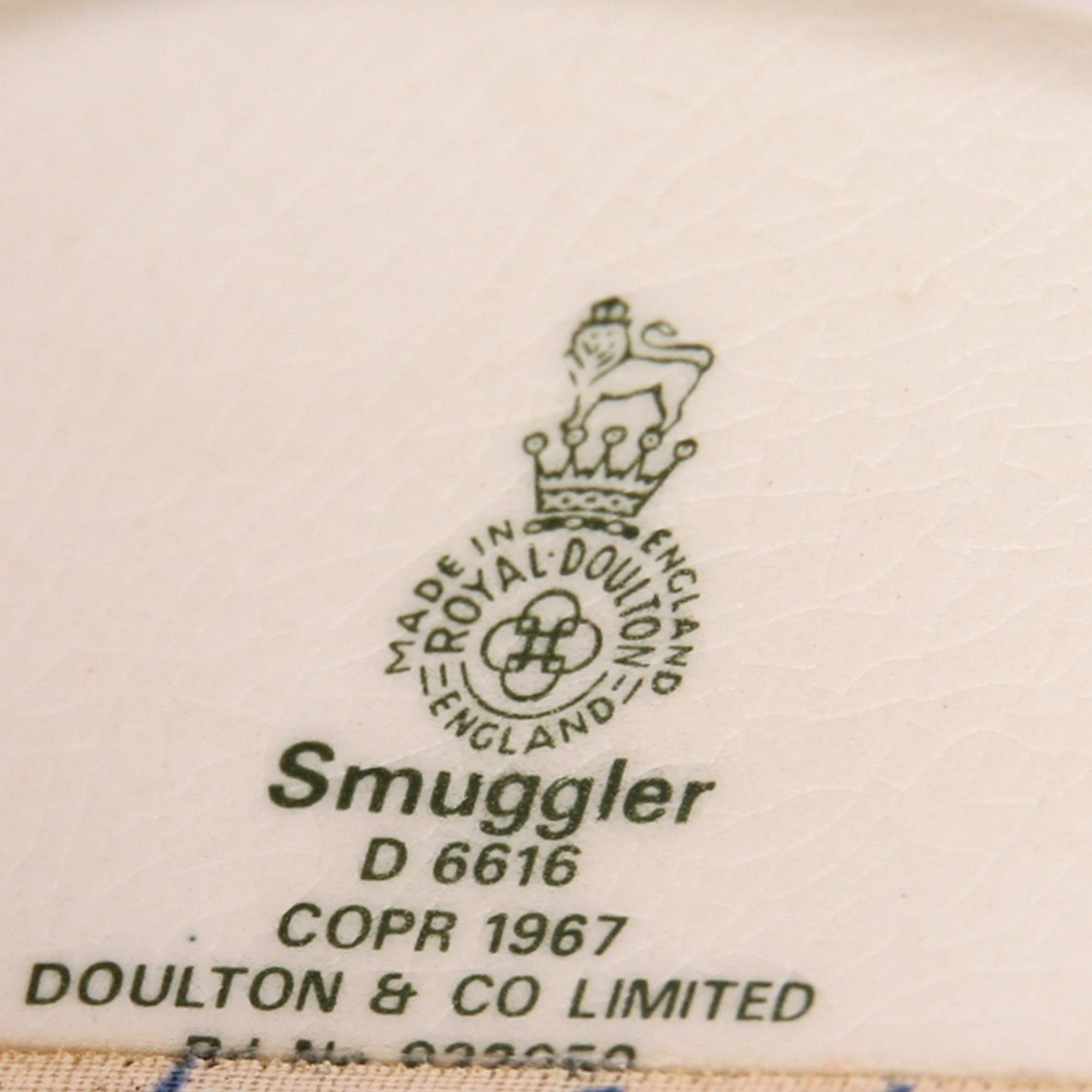 Royal Doulton "Smuggler" D.6616 Toby Jug and D.6619 Mug