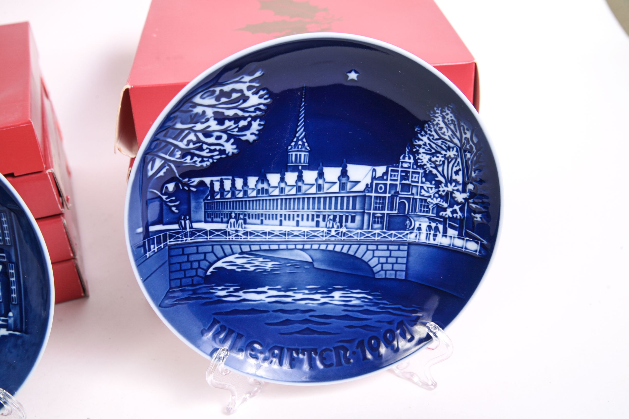 Eleven 1989-1999 Bing & Grondahl Porcelain Christmas Plates