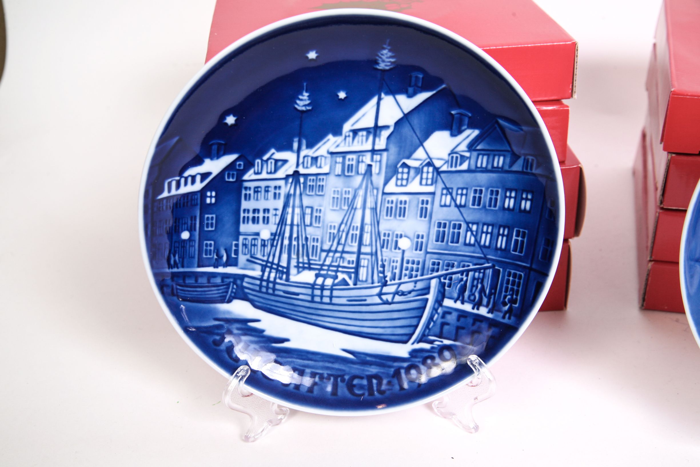 Eleven 1989-1999 Bing & Grondahl Porcelain Christmas Plates