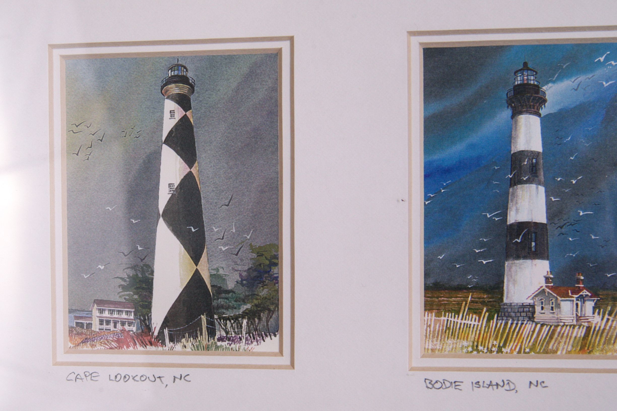 Signed Lou McMurray Light House Prints
