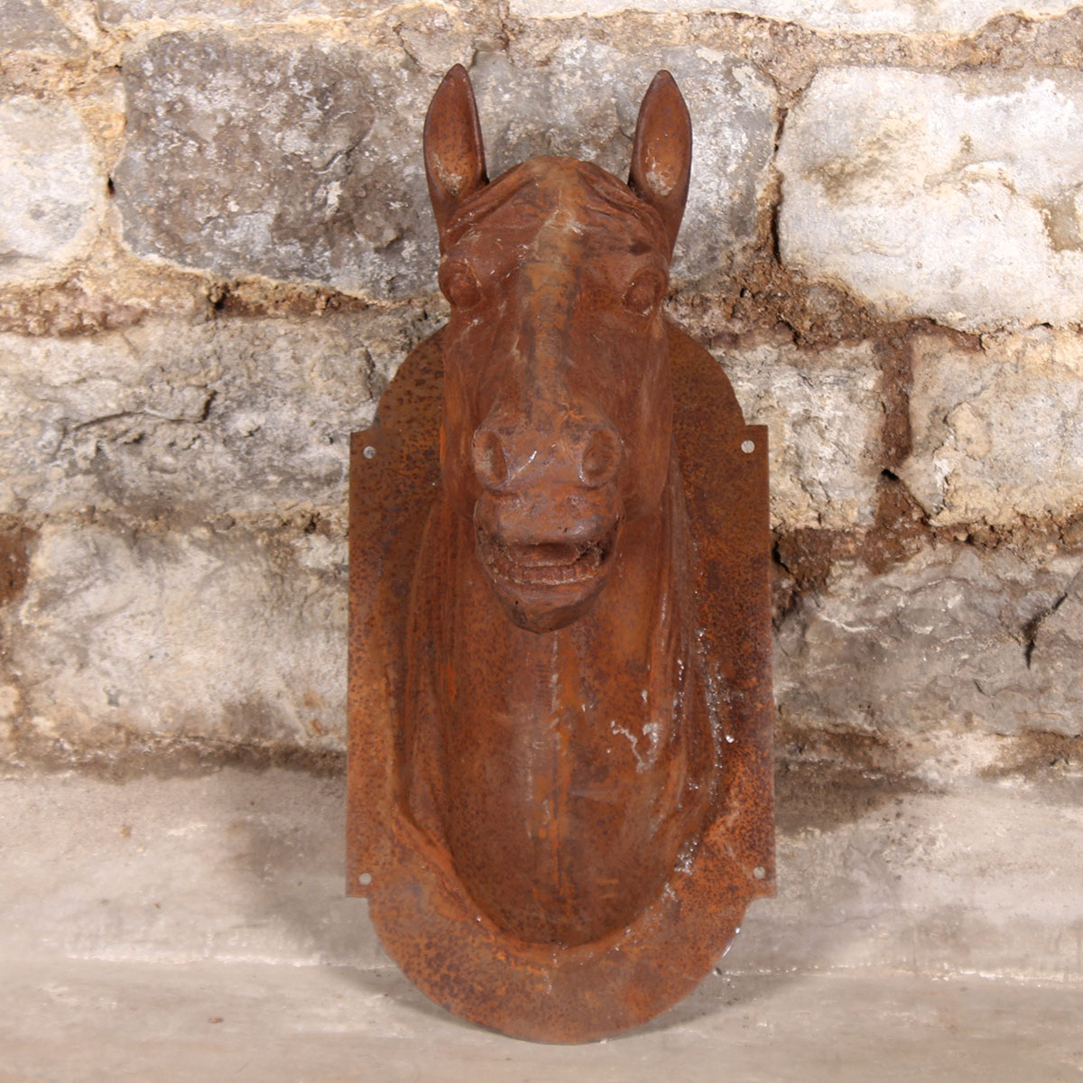 Rusted Cast Iron Horse Head Wall Mount