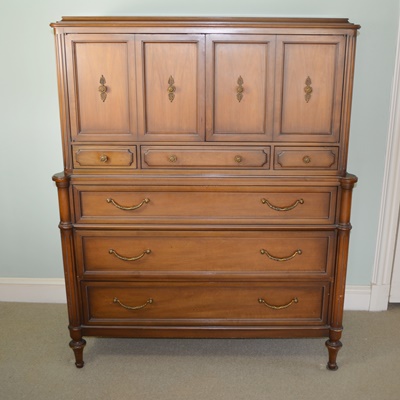 Dixon Powdermaker Pecan Stained Wood Highboy