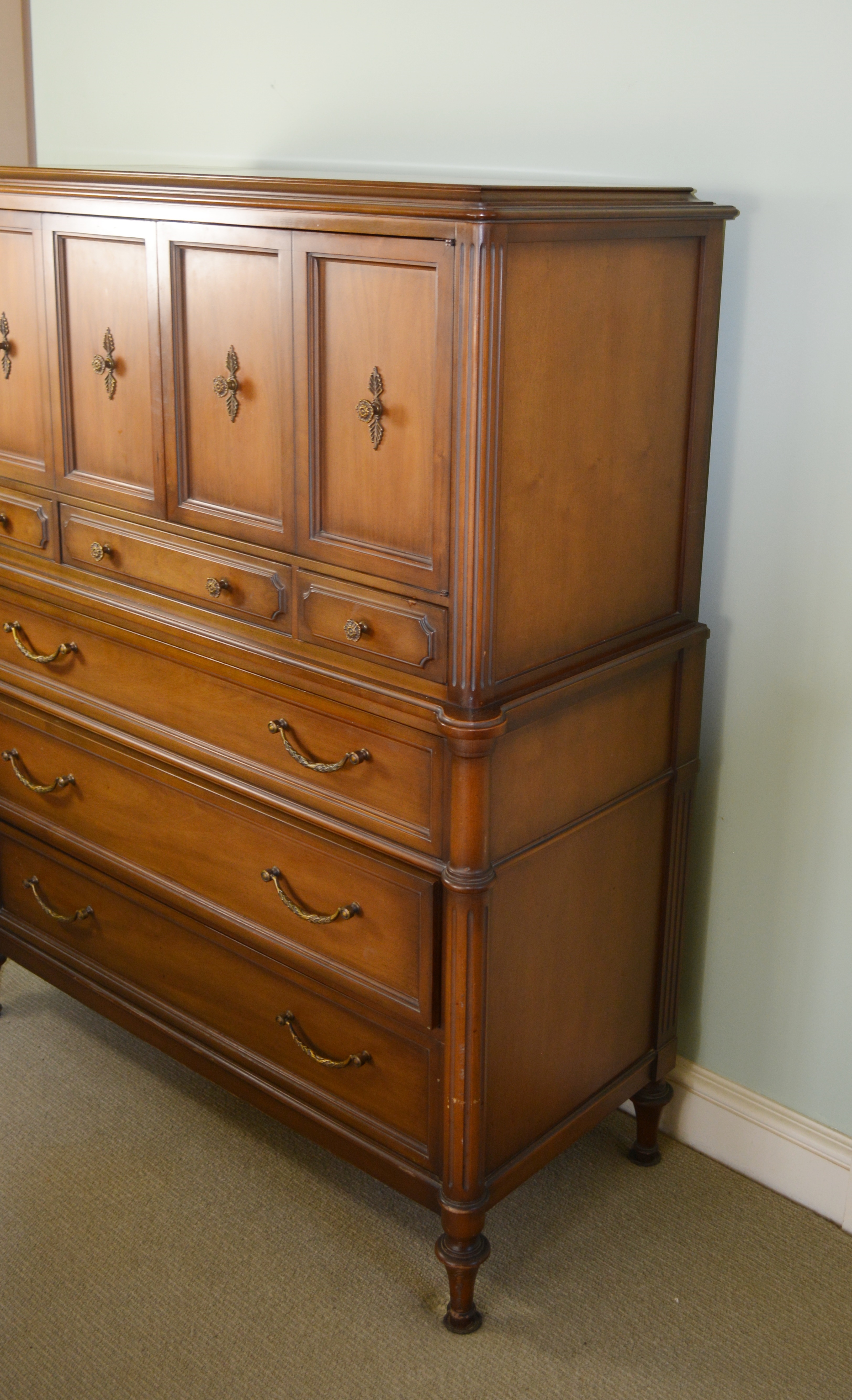 Dixon Powdermaker Pecan Stained Wood Highboy