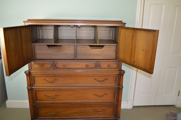 Dixon Powdermaker Pecan Stained Wood Highboy
