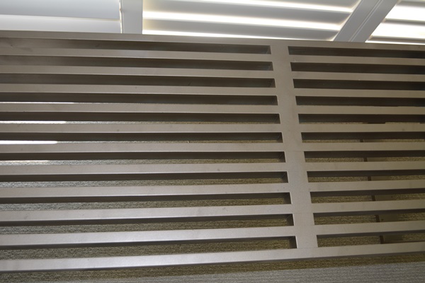 Mid Century Modern Painted Platform Style Slat Bench