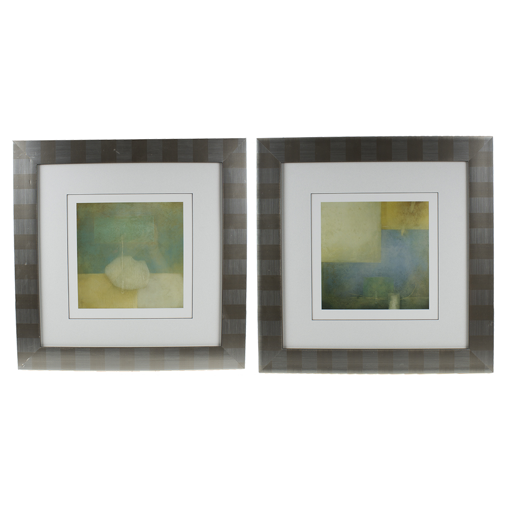 Pair of  Framed Modern Off Set Lithographs