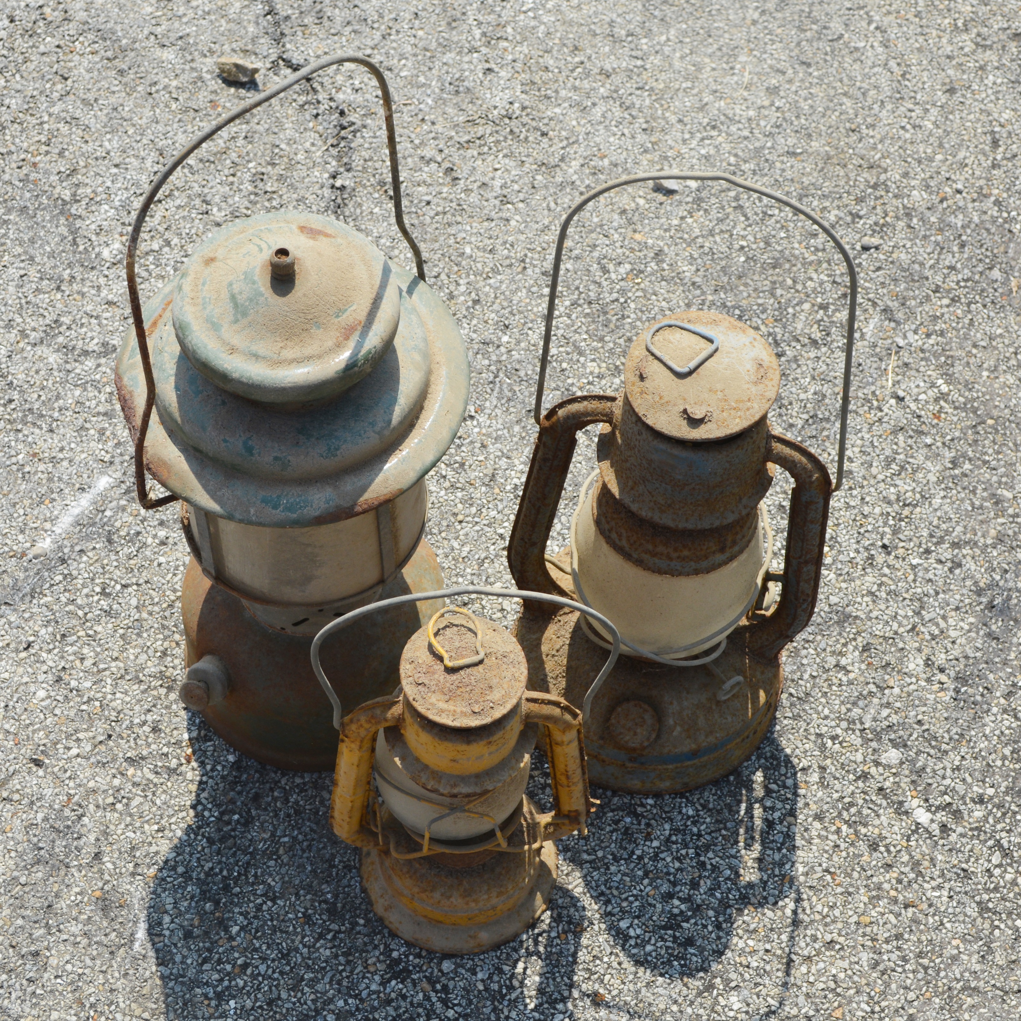 Three Vintage Oil Lanterns
