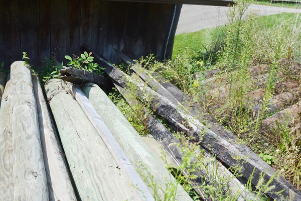 Extra Wood Posts and Fencing