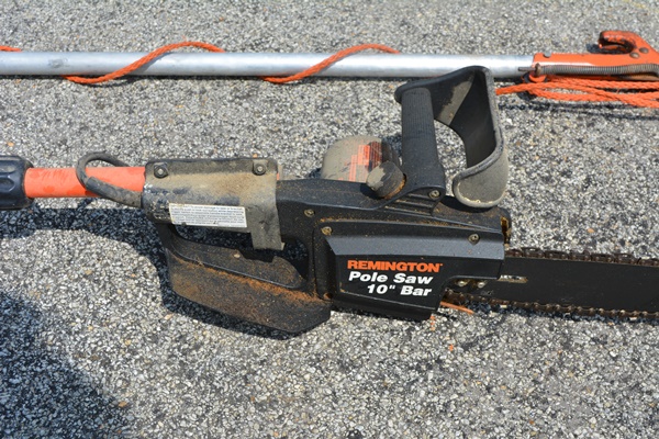 Remington 8' Electric Telescoping Pole Saw 10" Bar and Manual Tree Pruner