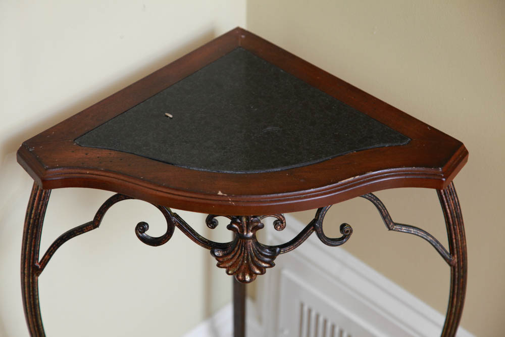 Marble Top Corner Table