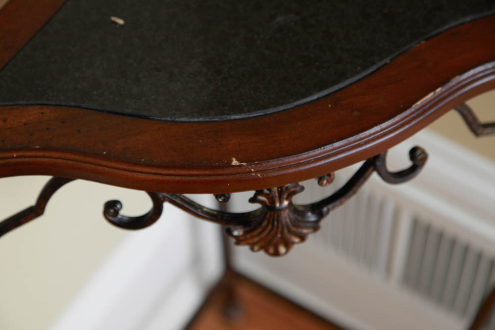 Marble Top Corner Table