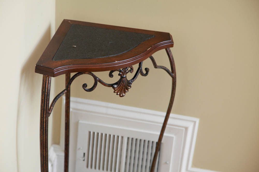 Marble Top Corner Table