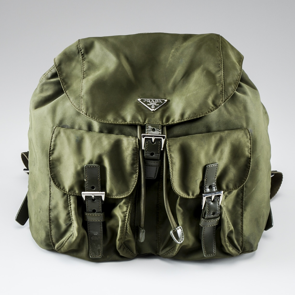 Prada Green Nylon Backpack