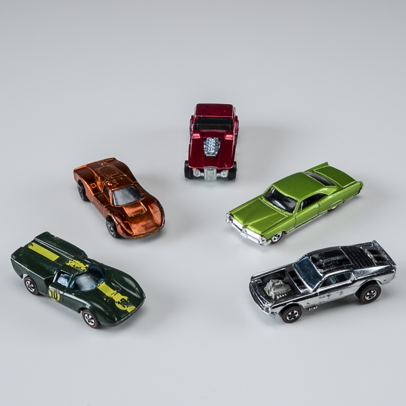 Vintage Hot Wheels Redline Diecast Toy Cars Set of Five