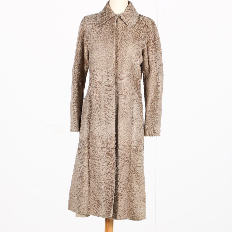 Alberta Ferretti Persian Lamb and Wool Reversible Coat