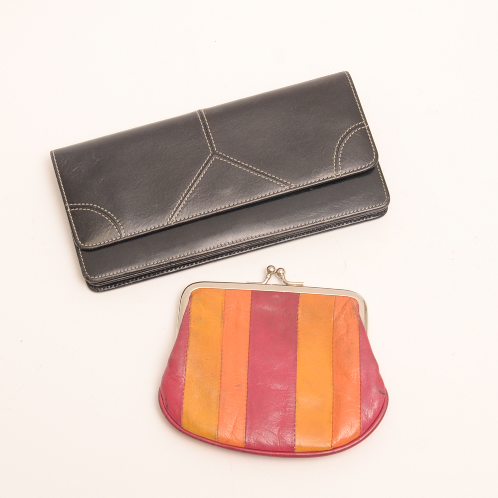 Leather Tusk Wallet and Change Purse