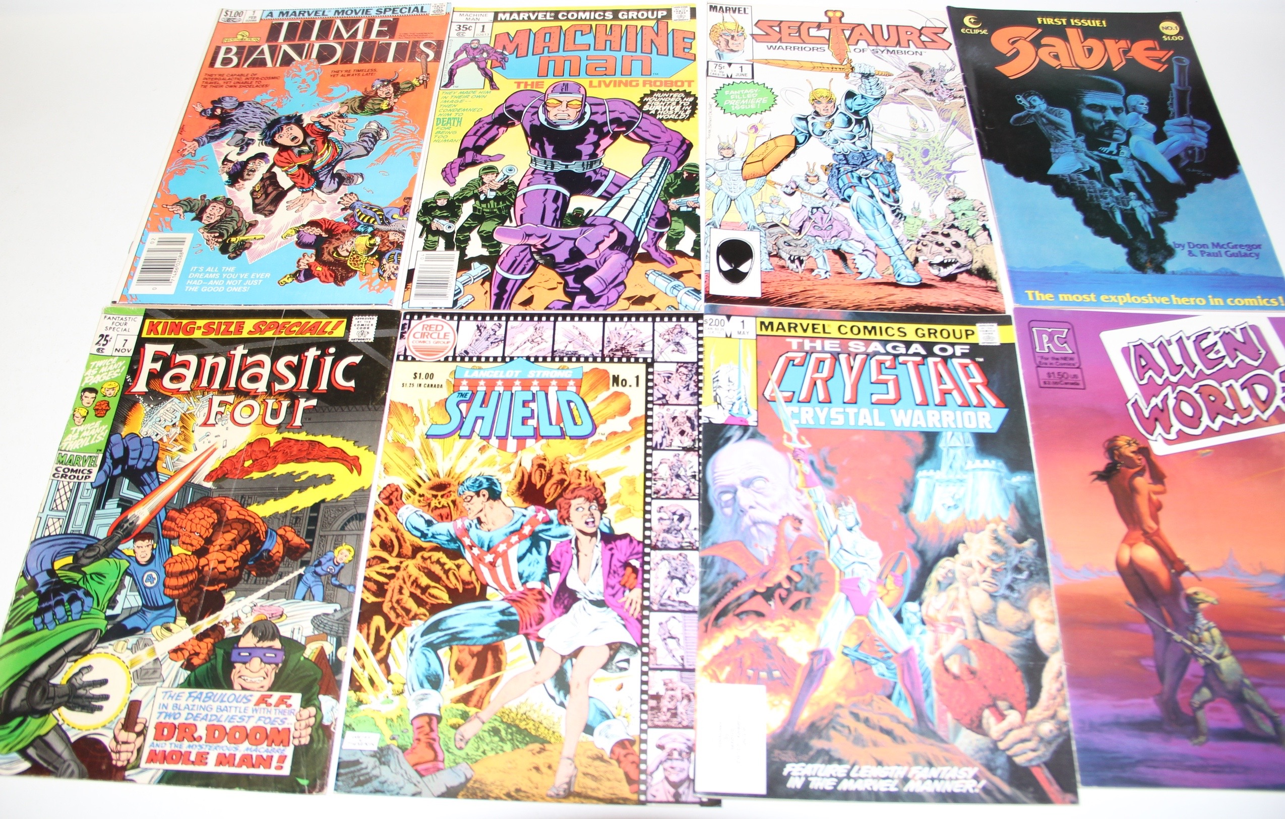 Assortment of Vintage Comic Books Including Time Bandits and Wonder Woman