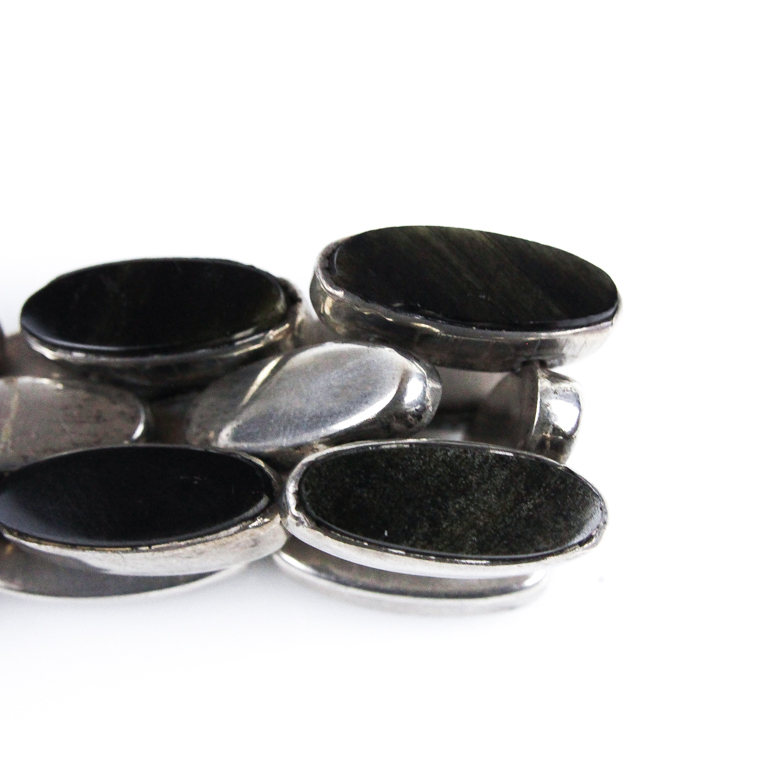 Sterling Silver and Onyx Bracelet