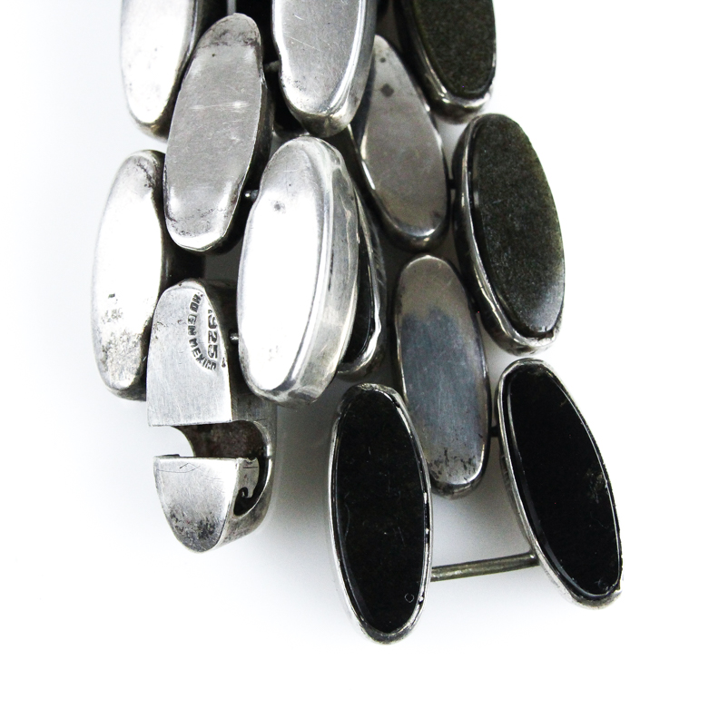 Sterling Silver and Onyx Bracelet