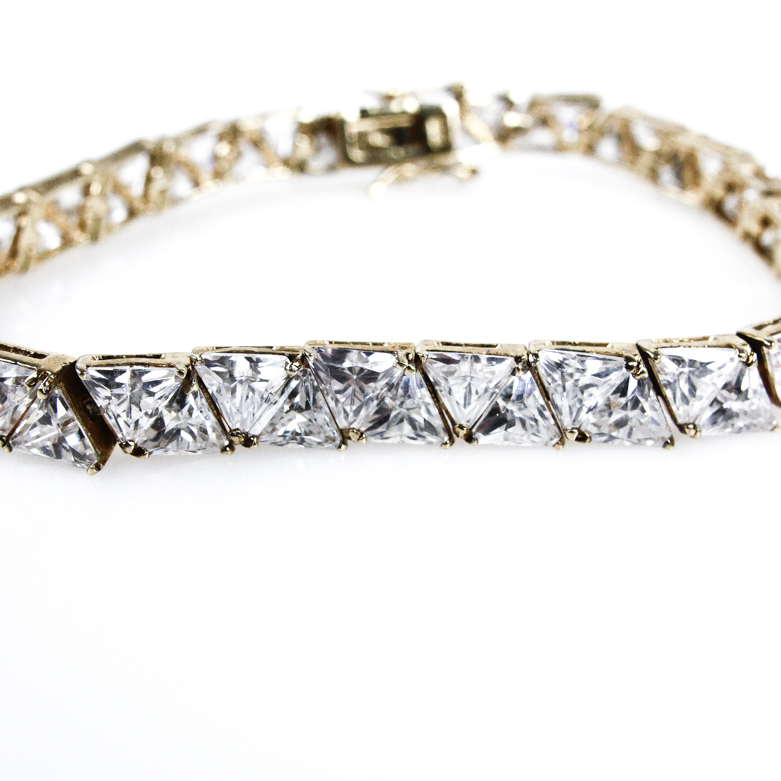 Sterling Silver and Cubic Zirconia Bracelet