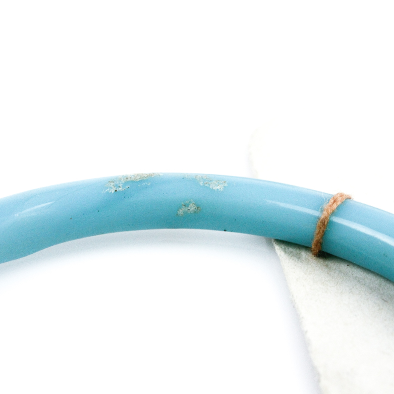 Vintage Peking Glass Bracelet in Electric Blue