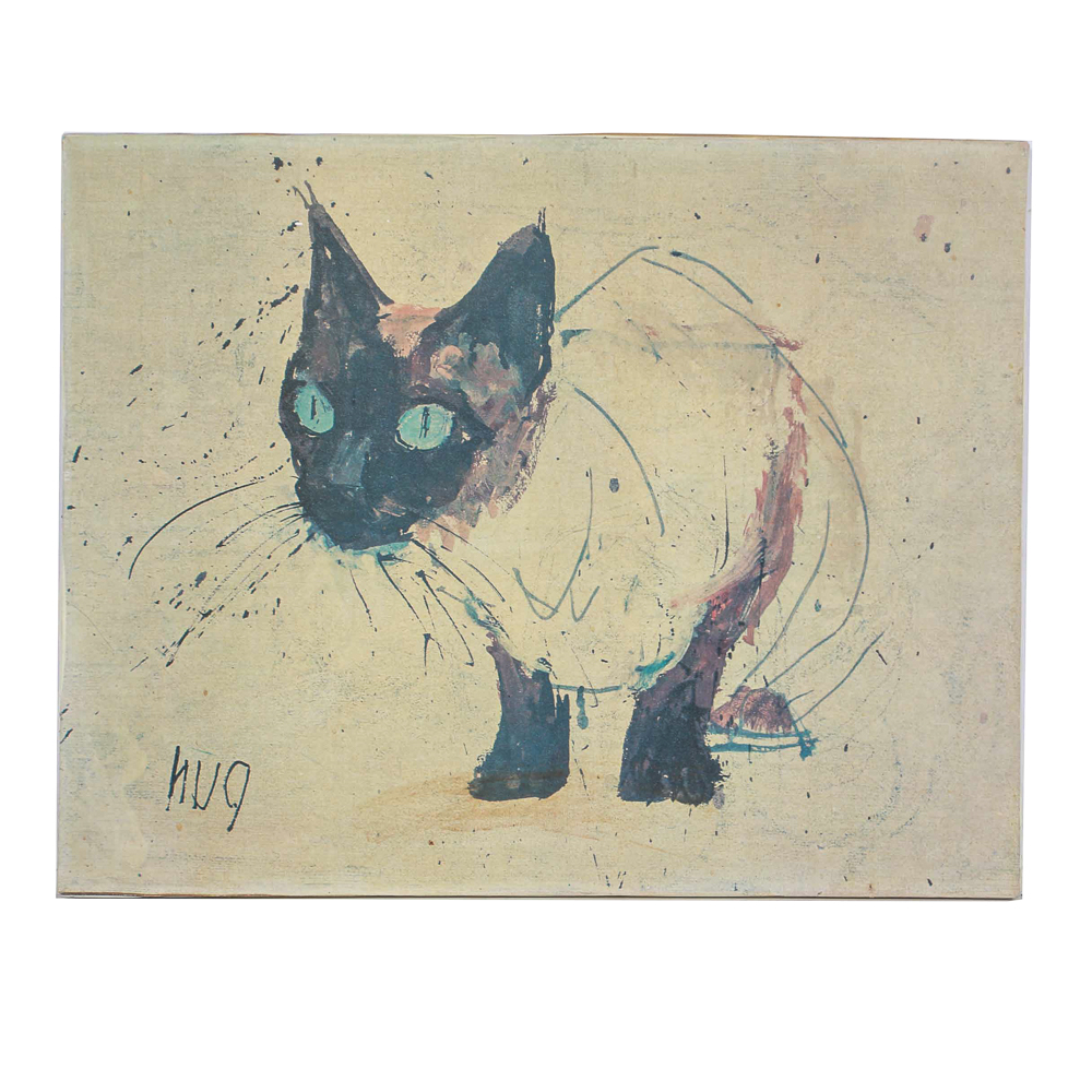 Siamese Cat Lithograph after Fritz Rudolf Hug