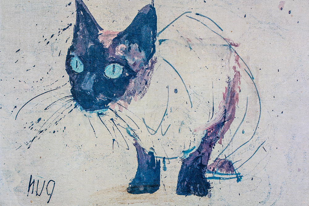 Siamese Cat Lithograph after Fritz Rudolf Hug