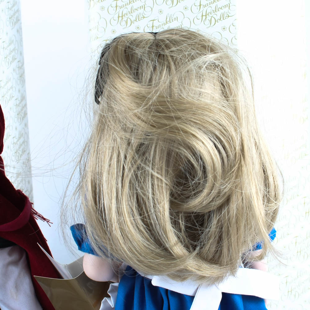 Franklin Mint Heirloom Dolls "Little Red Riding Hood" and "Alice in Wonderland" Porcelain Dolls