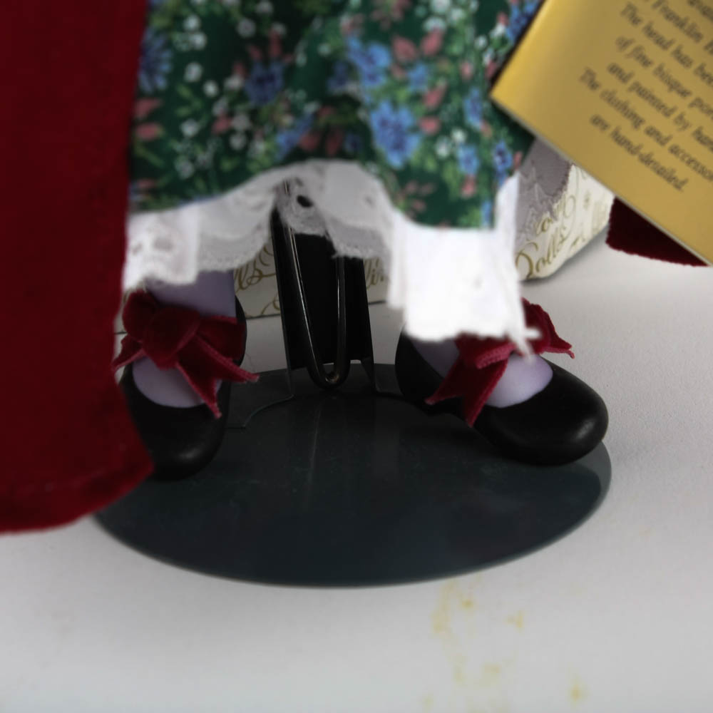 Franklin Mint Heirloom Dolls "Little Red Riding Hood" and "Alice in Wonderland" Porcelain Dolls