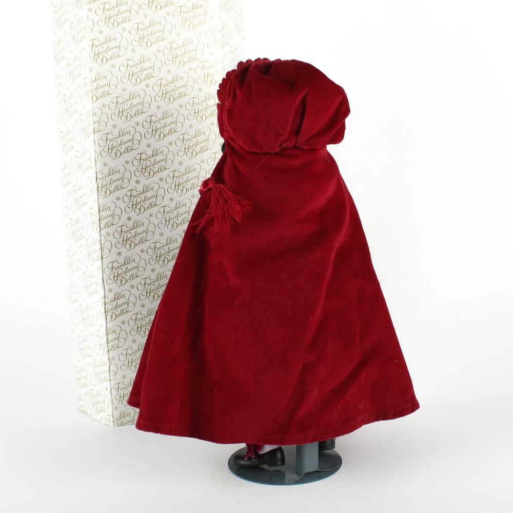 Franklin Mint Heirloom Dolls "Little Red Riding Hood" and "Alice in Wonderland" Porcelain Dolls