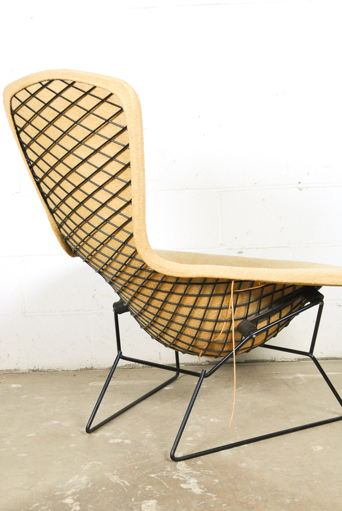 Harry Bertoia for Knoll "Bird" Wire Chair and Ottoman