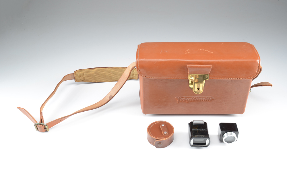 Vintage Voigtlander Prominent 35mm Camera and Accessories Including Lenses and Tripod