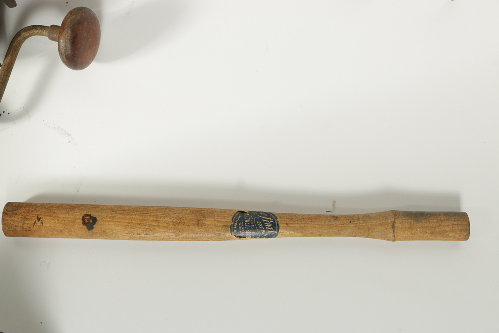 Wooden Chest with Vintage Tools