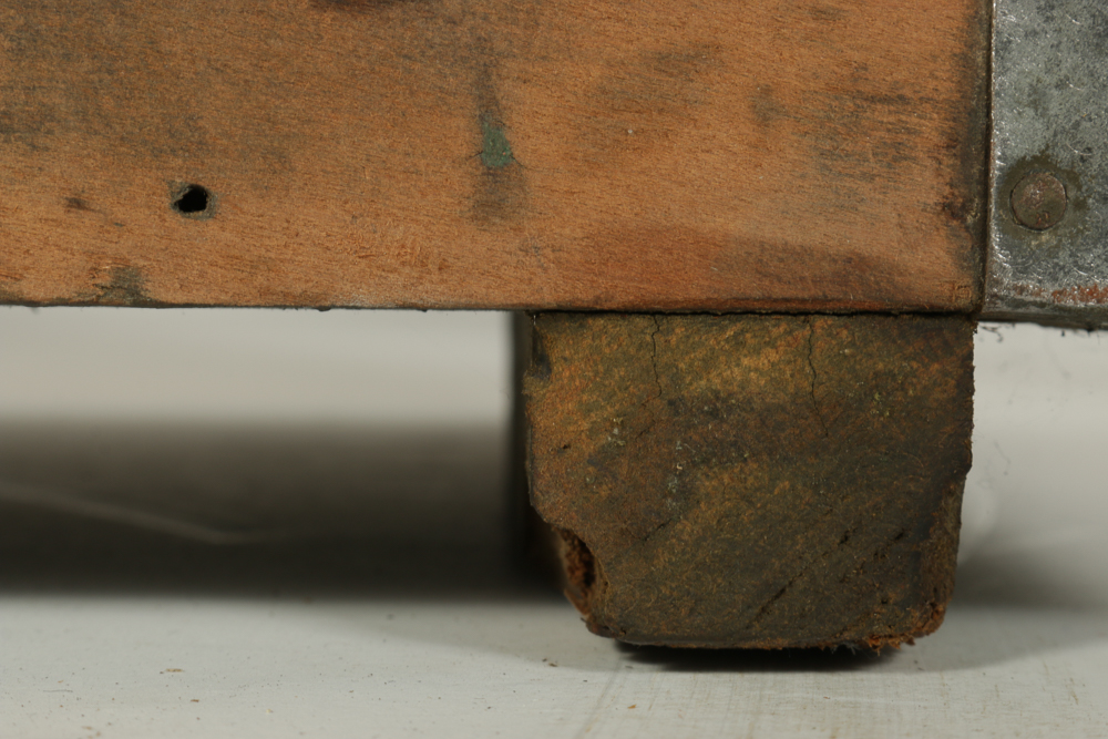 Wooden Chest with Vintage Tools