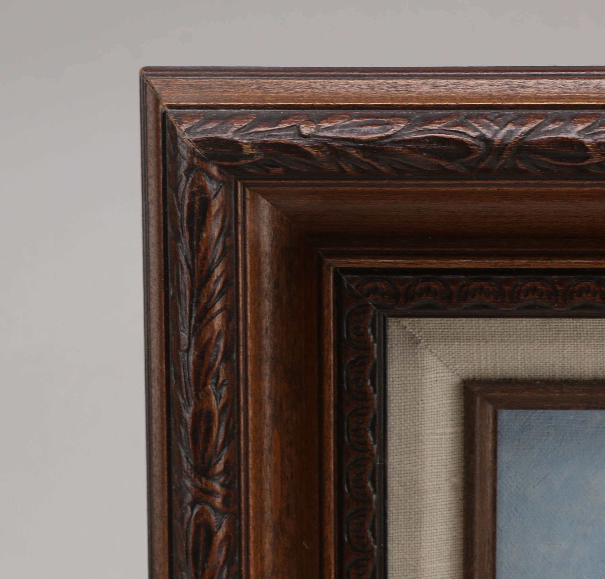 Burnett Signed Oil Painting of Paris Street Scene with Notre Dame