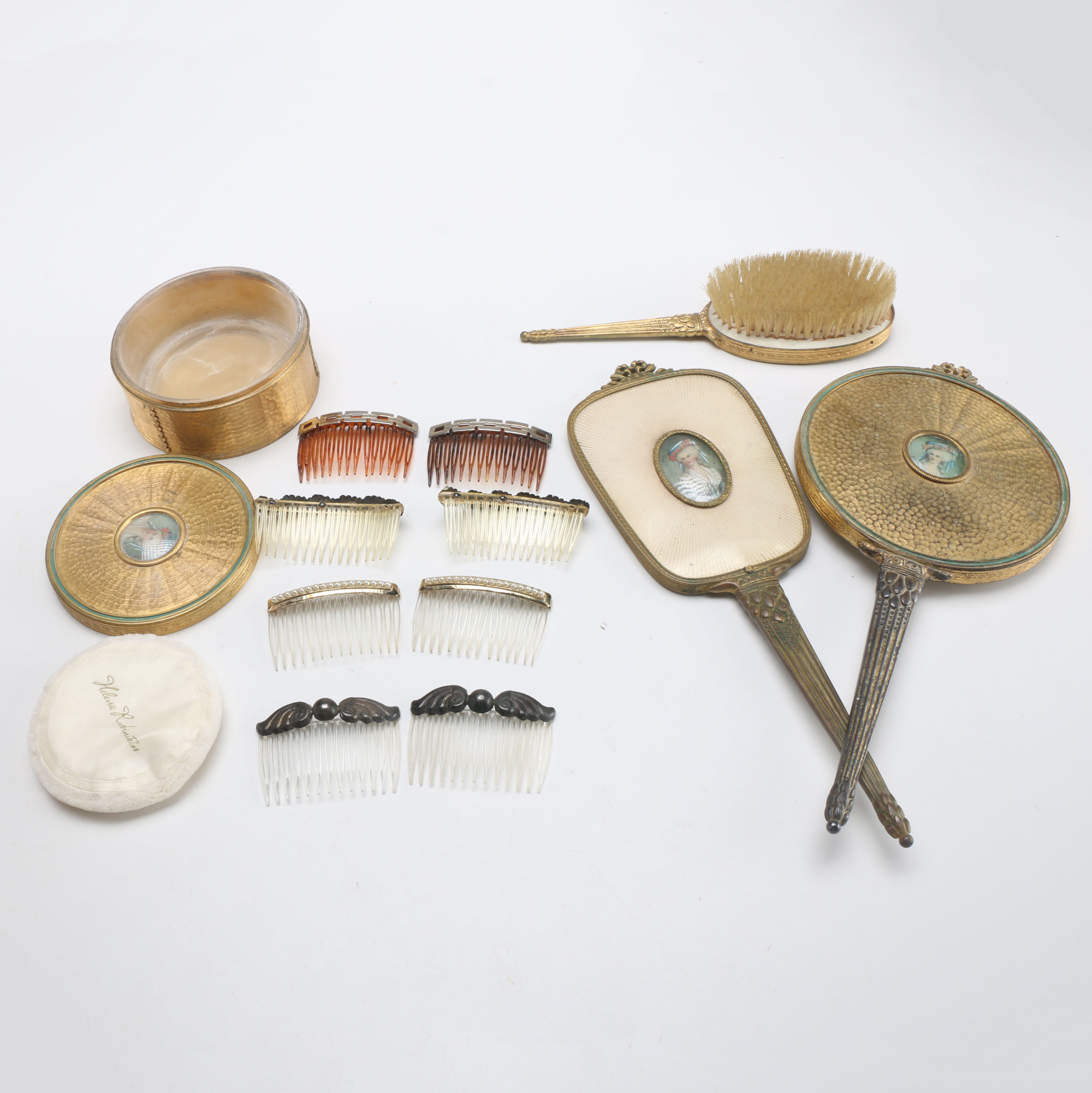 Vintage Vanity Set and Hair Accessories