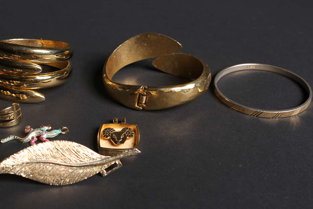 Collection of Gold Toned Costume Jewelry