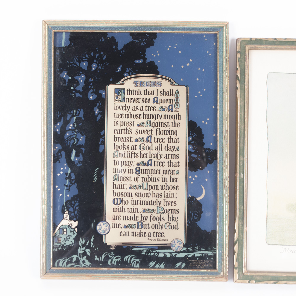 Trio of Antique and Vintage Framed Art