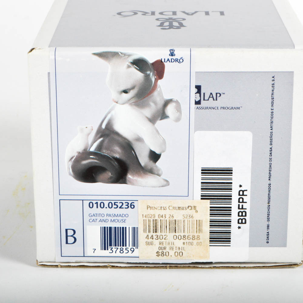 Lladró "Cat And Mouse" Figurine in Box