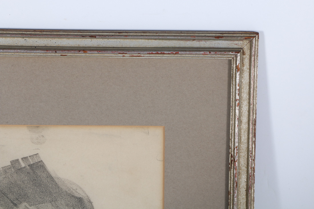 Zober Signed Charcoal Drawing "Portrait of an African American Woman"