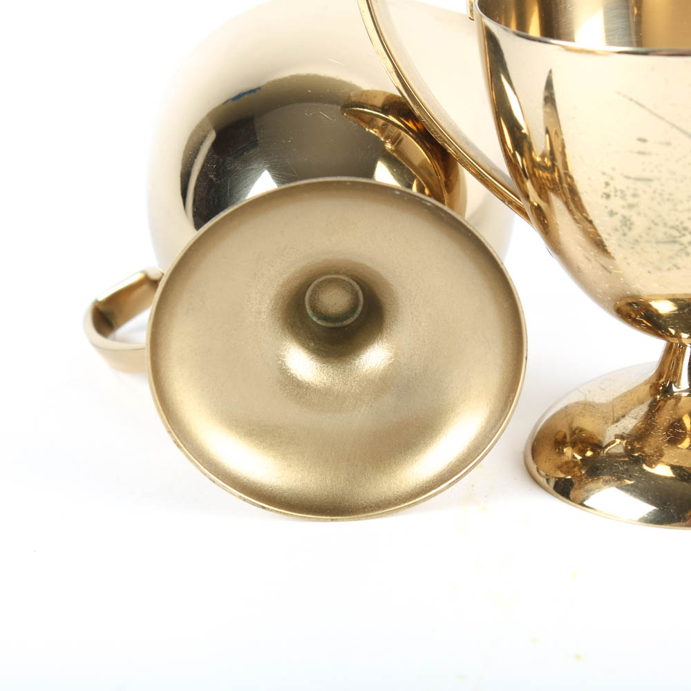 Vintage Dirilyte Gold Tone Holloware Collection