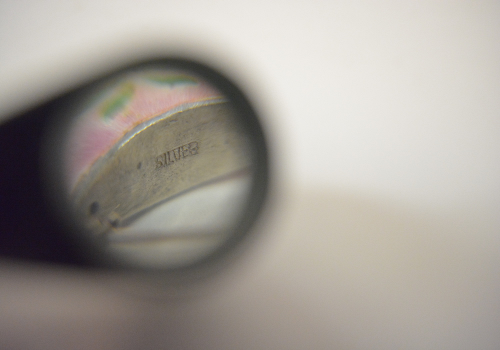 Vintage Laurel Burch Sterling Silver Cloisonne Earrings