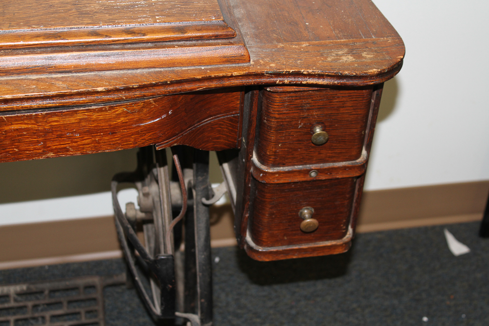 Antique Treadle Sewing Table