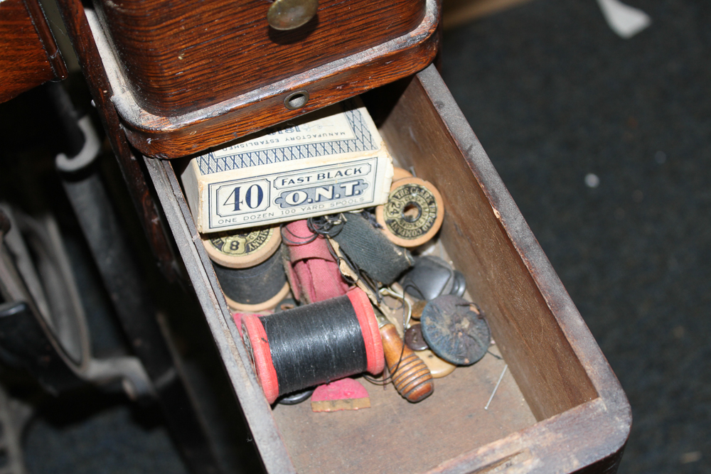 Antique Treadle Sewing Table