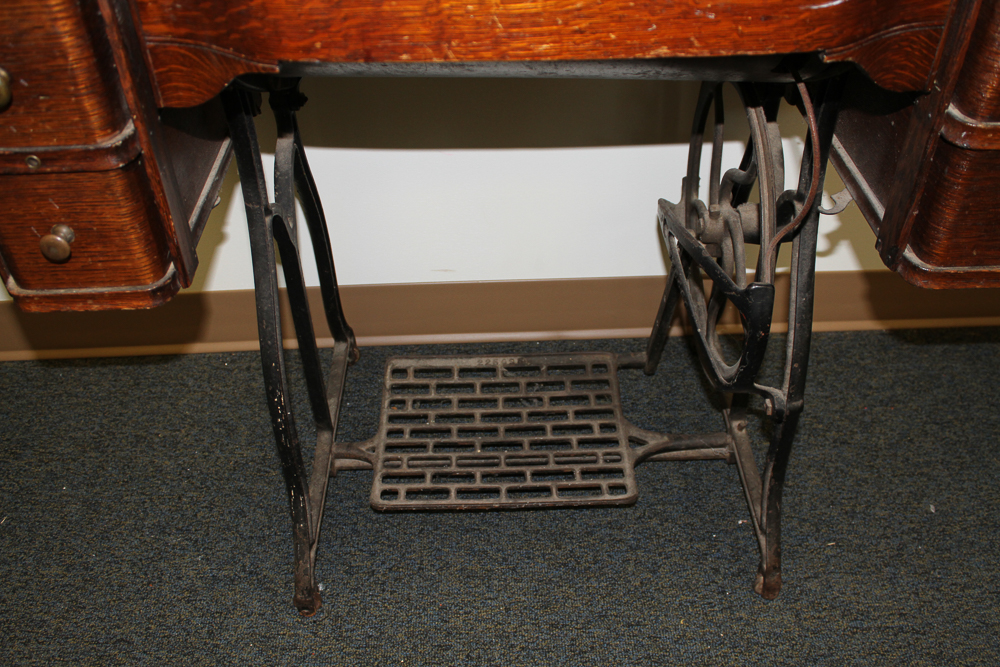 Antique Treadle Sewing Table