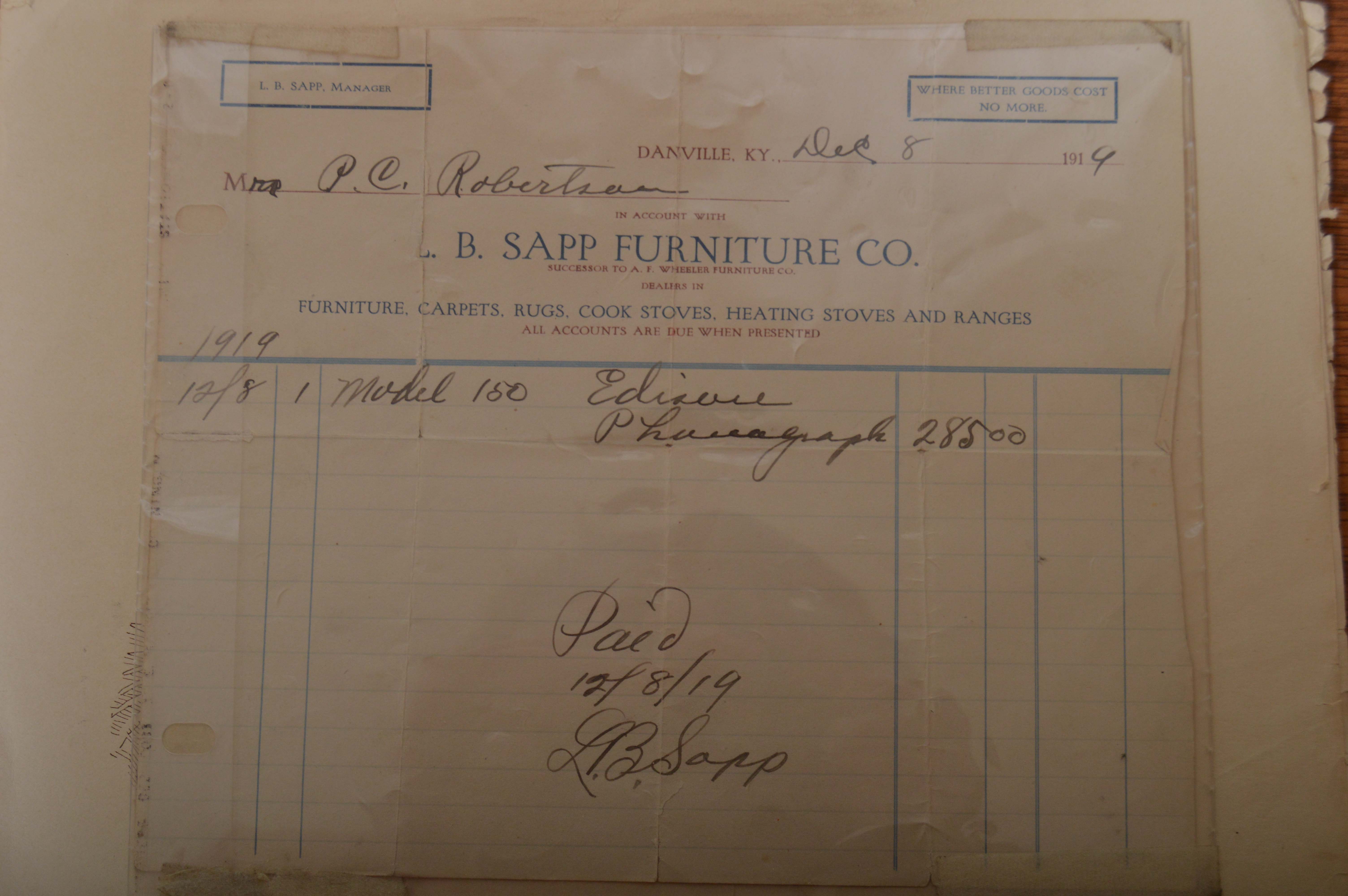 Antique Edison Model 250 Diamond Disc Phonograph