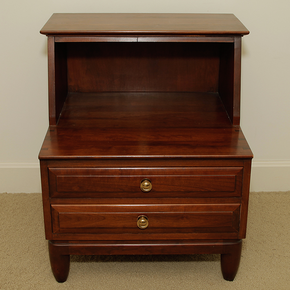 Mid Century Cherry Wood Nightstand by Willett